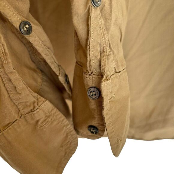 Xirena Brown Taupe  100% Cotton Button Down Shirt Long Sleeve Size S - Picture 3 of 6